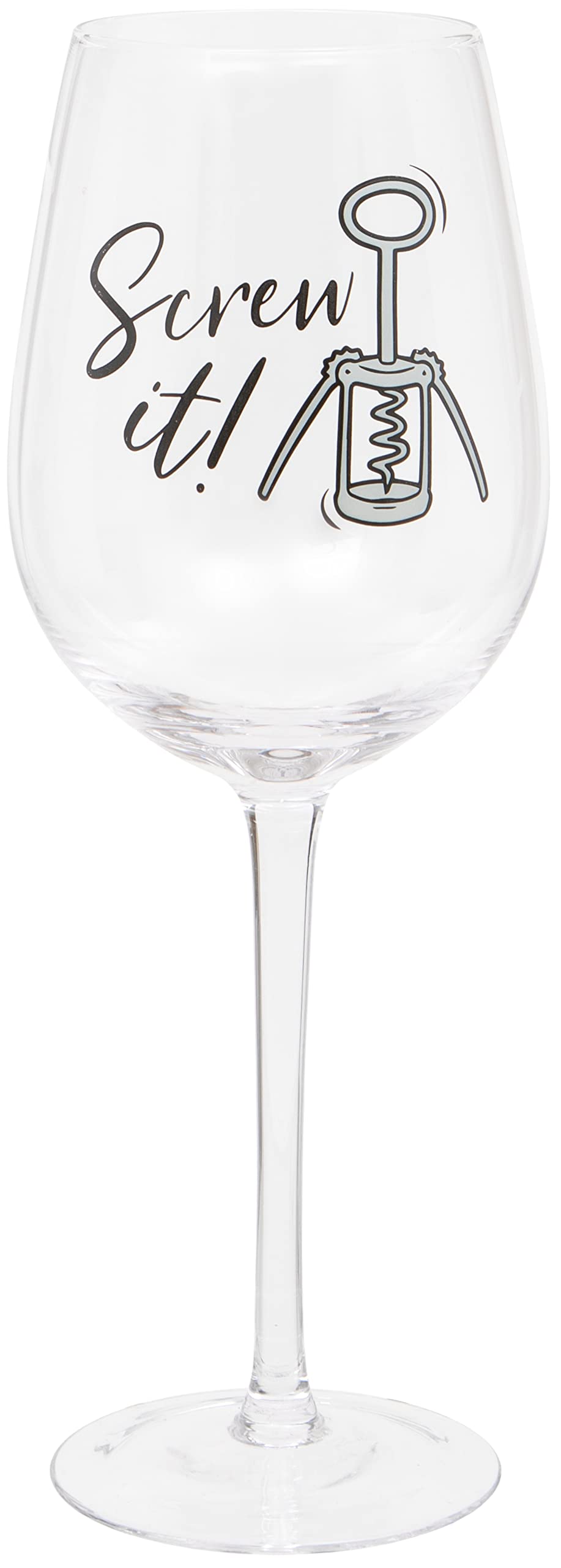 Maturi Screw It!' Humorous Wine Glass, 420ml