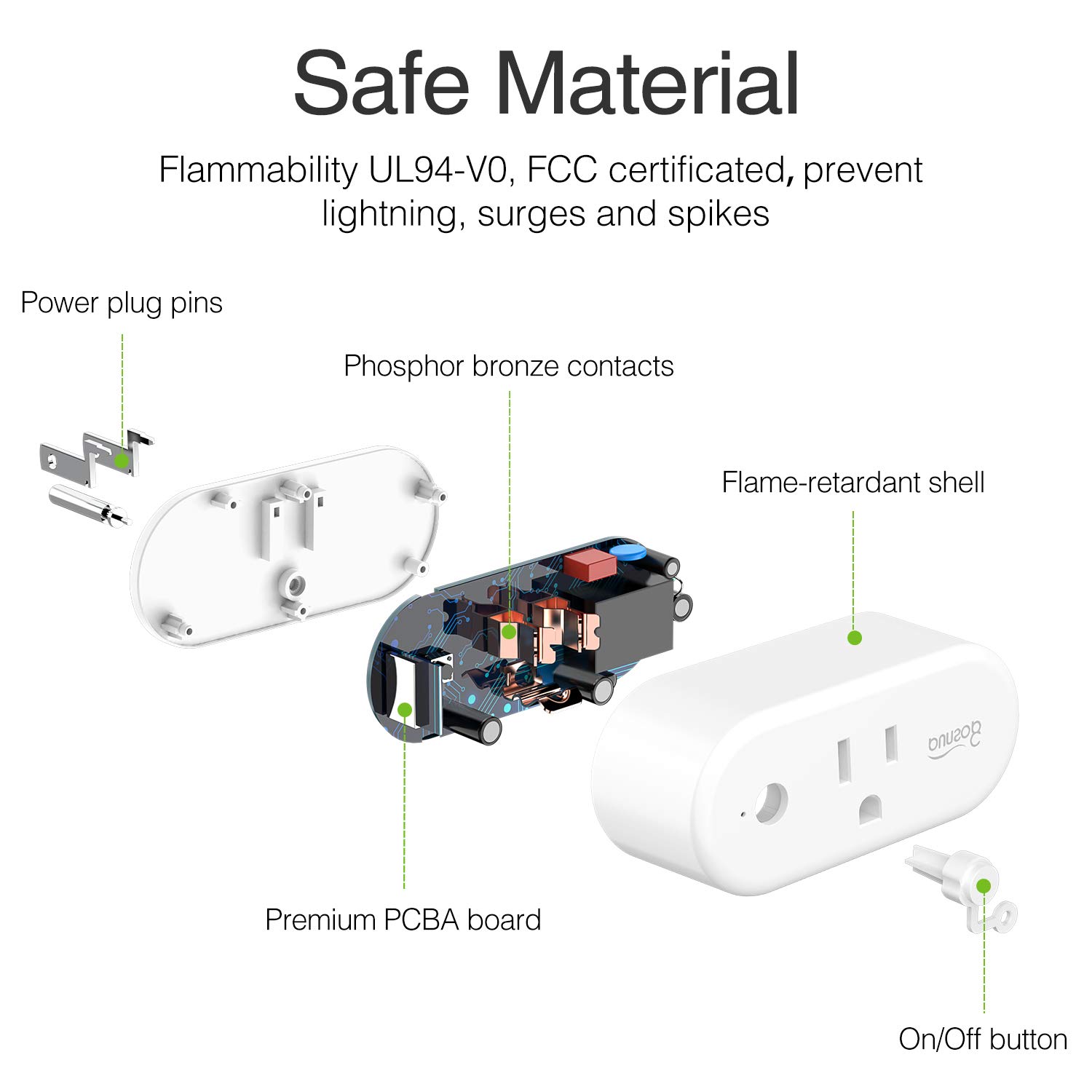 Smart Plug Gosund 16A Smart Home WiFi Outlet Work with Alexa Google Home, 4 Pack Mini Socket with Timer Function and Overload Protection, Support High Power Appliance, FCC Certification: Industrial & Scientific