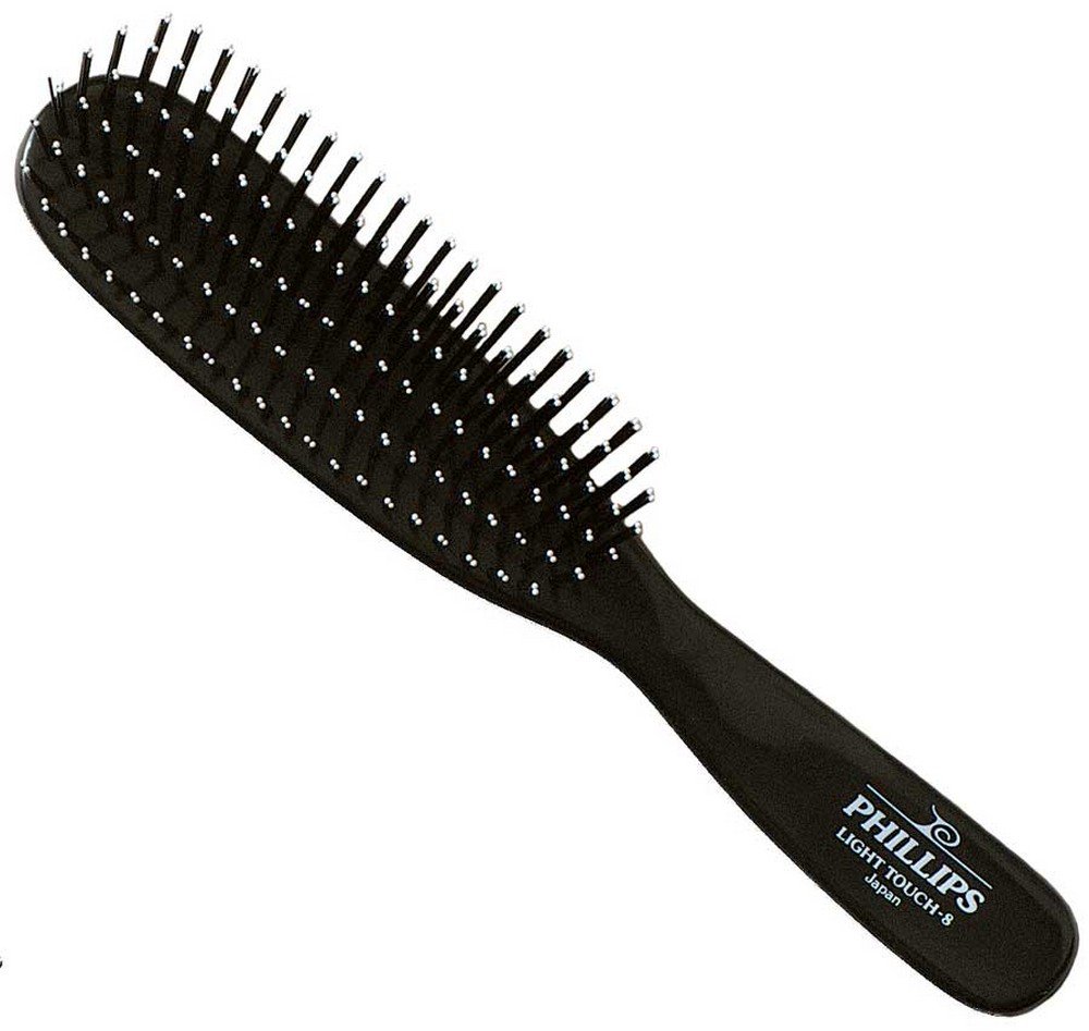 Phillips Brush Light Touch 8 Nylon Black Styling Hair Brush