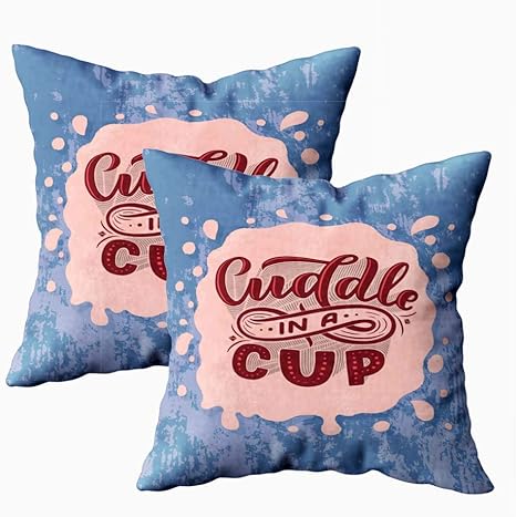 Amazon Com Douecish Kids Body Pillow Cover Kids Decorative Pillow Covers Hot Cocoa Composition Quote Christmas Signs Cafe Bar Restaurant Pillow Cases Standard Size 18x18 2pcs Home Kitchen