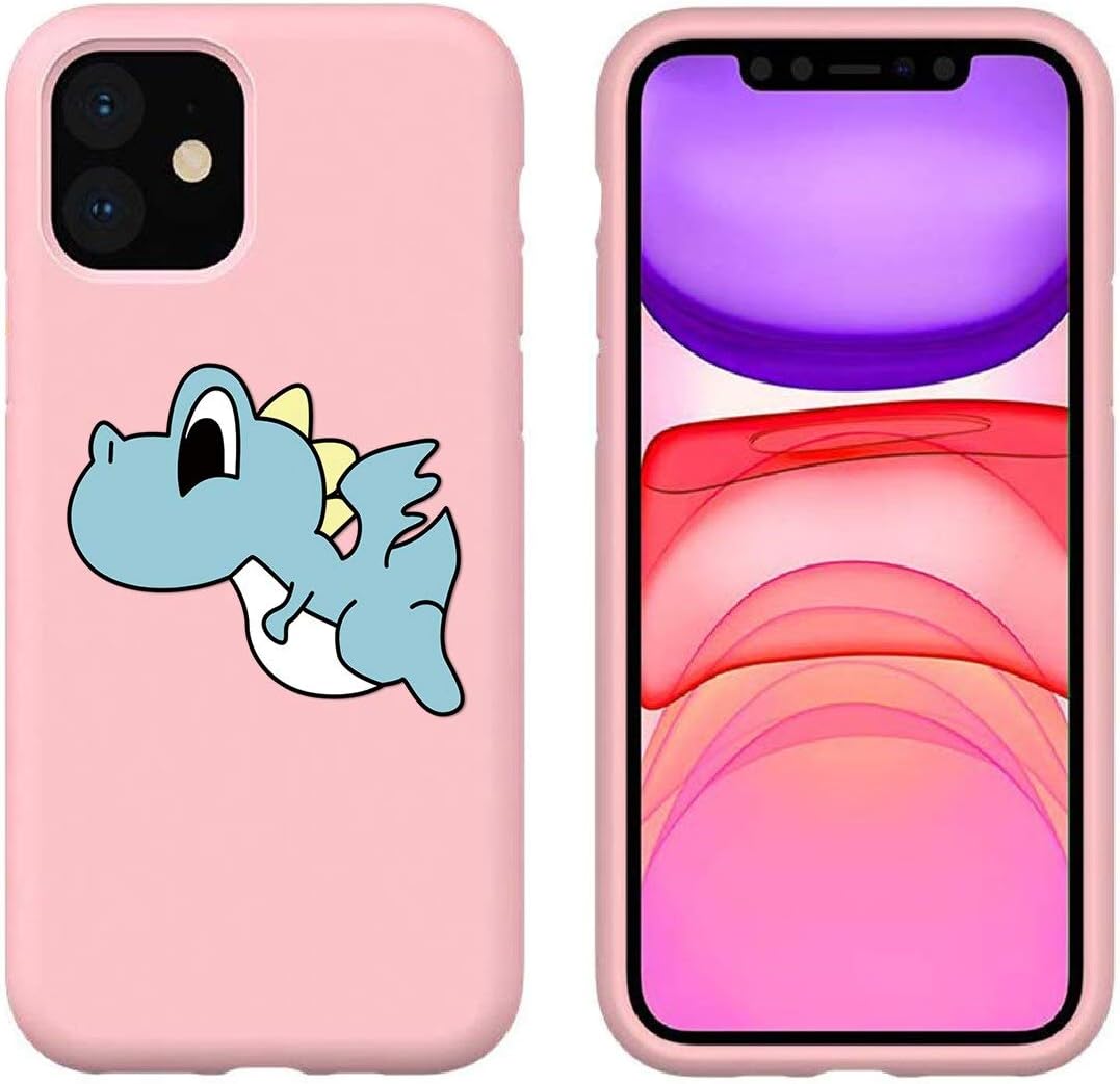 Pnakqil Funda Para Huawei Y6p Rosa Silicona Con Dibujos Carcasa 