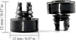 RTRHINOTUNING 50PCS Black Wheel Rim Lip Rivets Nuts