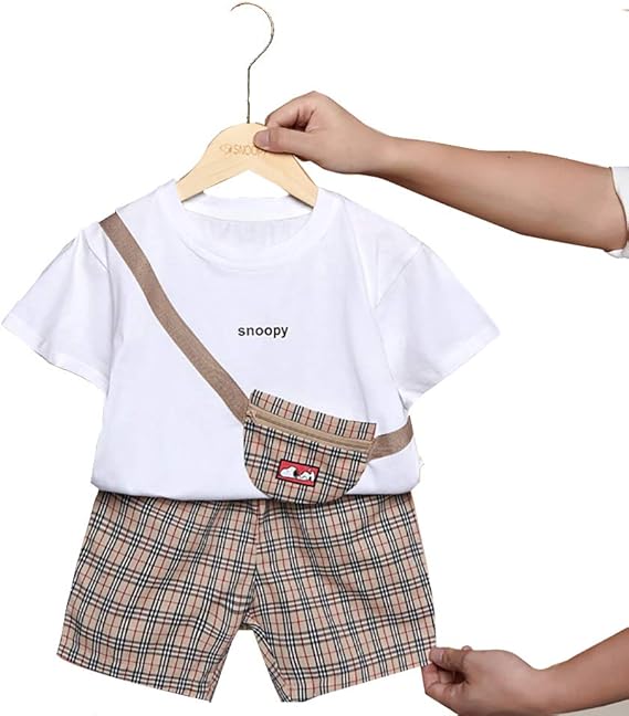 Amazon スヌーピー子供服 Tシャツ ショートパンツ セット 子供 男の子 半袖 上下セット 子供服 セットアップ トップス デニム 短パン 韓国風 可愛い 人気 夏服 2点セット 通園 通学 お祝い ギフト Tシャツ カットソー 通販