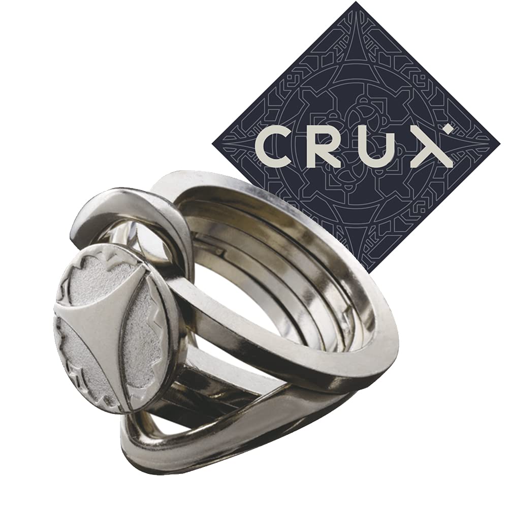 Hanayama Cast Ring II Puzzle - Level 5 of 6 - Very Difficult - Includes Crux Sticker