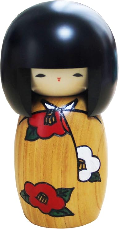 Amazon 工芸品 海外向け おみやげ 手作り こけし 卯三郎作 春の詩 小 民芸品 おもちゃ