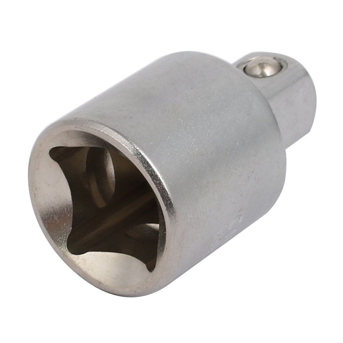 Sourcingmap 1/2-inchx3/8-inch Chrome Vanadium Steel Square Socket Impact Adapter Silver Tone