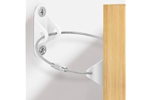 10 Pcs Furniture Anchors, Baby Proofing, Anti-Tip Metal Baby Furniture Straps, Baby Safety Wall Anchor, for Cabinet, Wardrobe