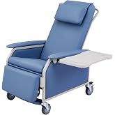 VivaComfort Bariatric Geri Chair, 500 lbs Capacity Recliner on Wheels