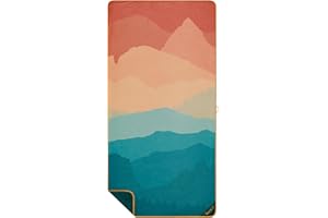 Rumpl Tech Towel Quick-Dry Towel for Travel, Beach, and Camp, Rocky Mountain Sunset Fade