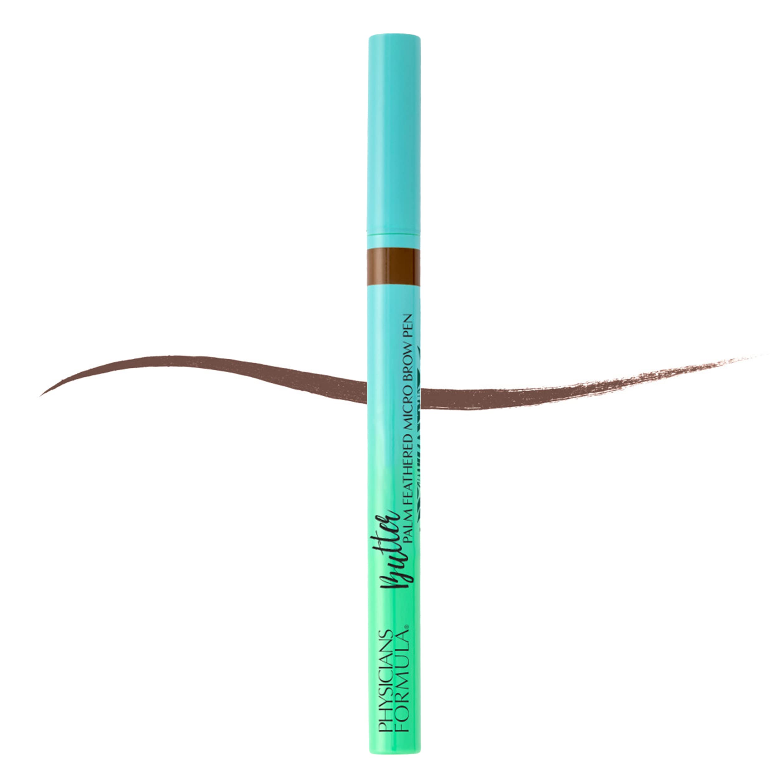 Physicians Formula, Butter Palm Feathered Micro Brow Pen, Ultra-precise Eyebrow Pen, with Keratin, Murumuru Butter, Cupuaçu Butter, Tucuma Butter, Essential Fatty Acids - Pro-vitamins, Universal Brown