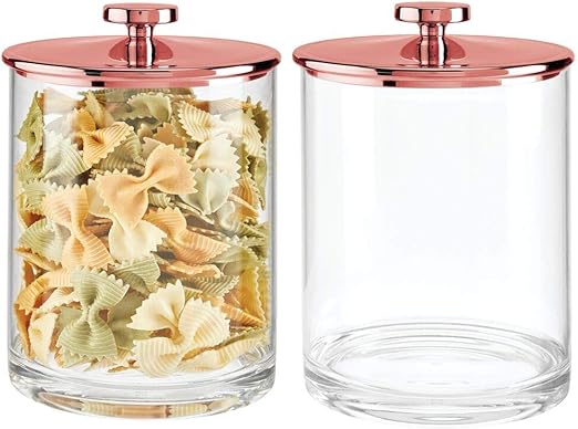 rose gold tea and coffee canisters