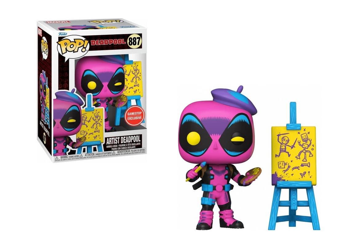 Funko Pop! Bucket List Artist Deadpool 887 Exclusive Figure, Multicolor,3.75 Inches
