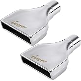Upower Pack of 2 Exhaust Tip 2.25" Inlet 2" x 6" Outlet 10" Long Rolled Rectangle 304 Stainless Steel Exhaust Tailpipe Tips fits Chevy Camaro Style
