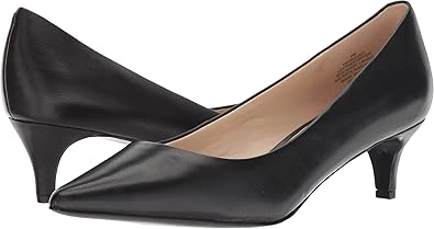 nine west black leather heels