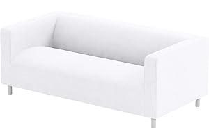 SOFA PRO The Klippan Loveseat Cover Replacement is Custom Made for IKEA Klippan Loveseat Slipcover, A Sofa Cover Replacement (Polyester White)