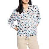 NIC+ZOE Women's Portofino Cotton Boyfriend Shirt