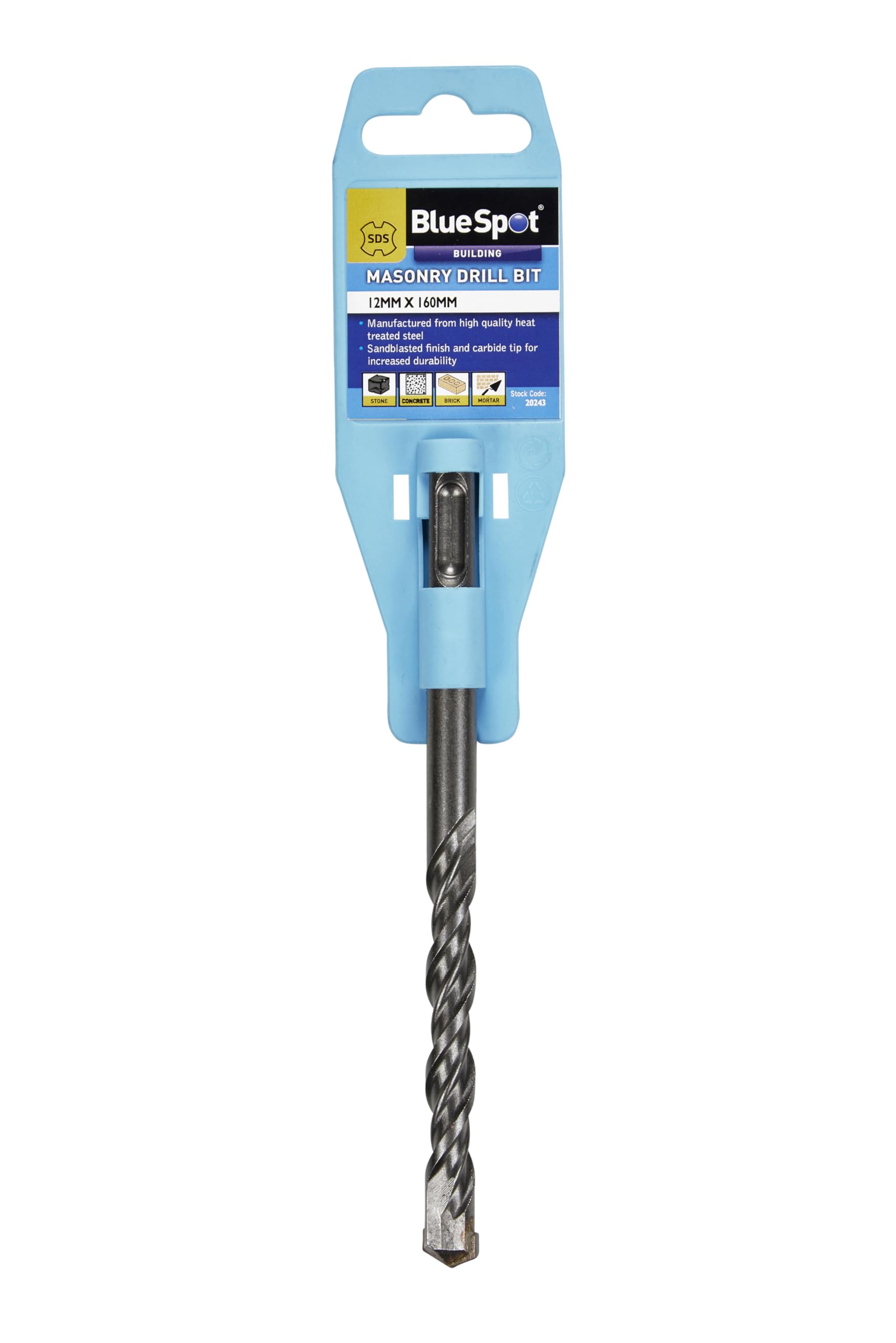 Blue Spot Tools 20243 SDS Masonry Drill Bit (12MM x 160MM)