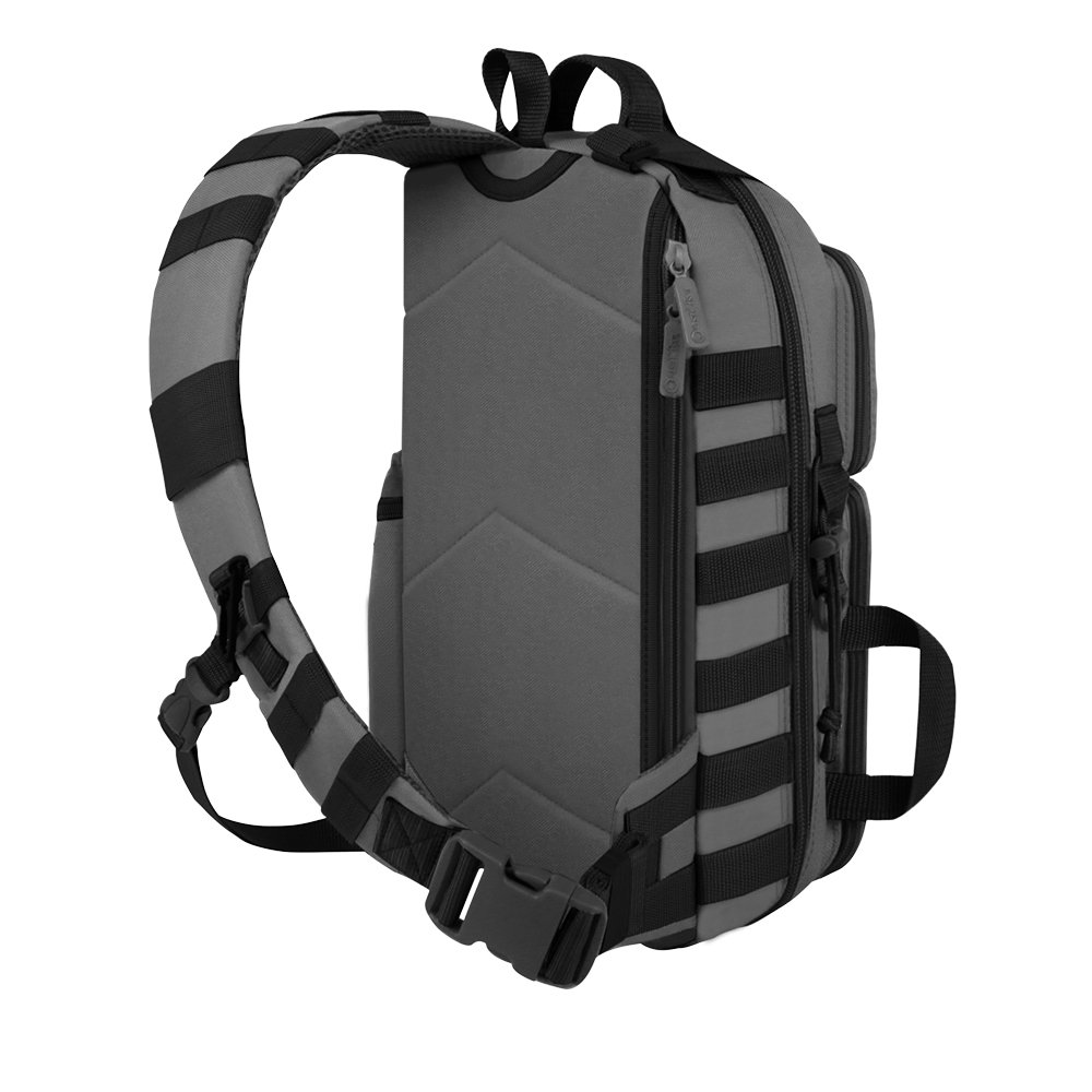 Tactical Black Single Strap Backpack IUCN Water