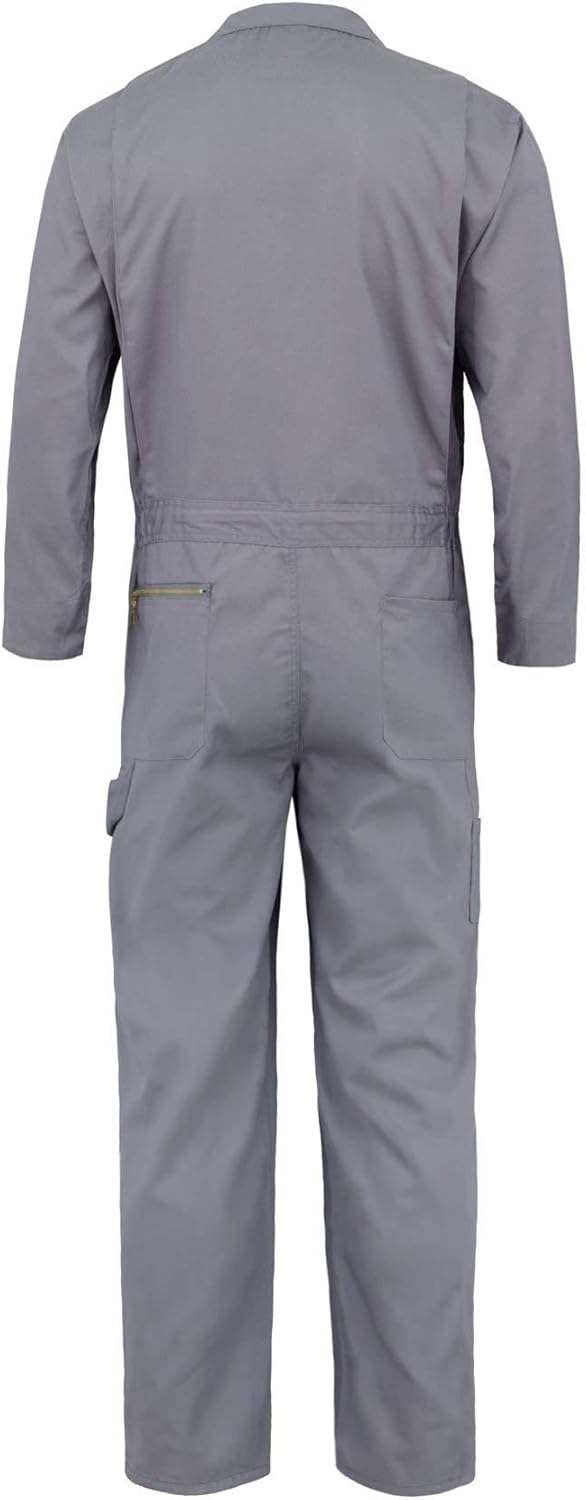 Kolossus Pro-Utility Cotton Blend Long Sleeve Coverall with Zippered Frontal Pockets: Clothing