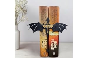 Tostmrks Handmade Dragon Bookshelf Decoration - Fantasy Dragon Books, Book Accessories for Book Lovers, Fourth Wing and Acotar Shelf Decoration, Fantasy Fans, Improved Durable Edition Tail
