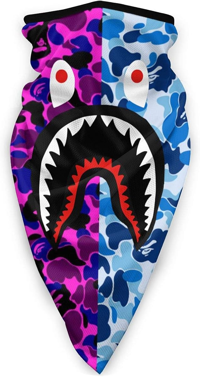 Bape Shark Windproof Sports Mask Mouth Face Mask Magic Scarf, Bandana, Balaclava for Women&Men
