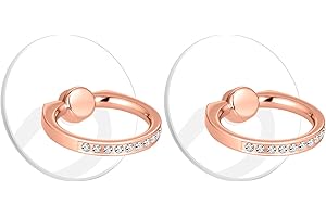 2 Pcs Transparent Phone Ring Stand Holder Cell Phone Ring Holder Finger Grip 360 Degree Rotation