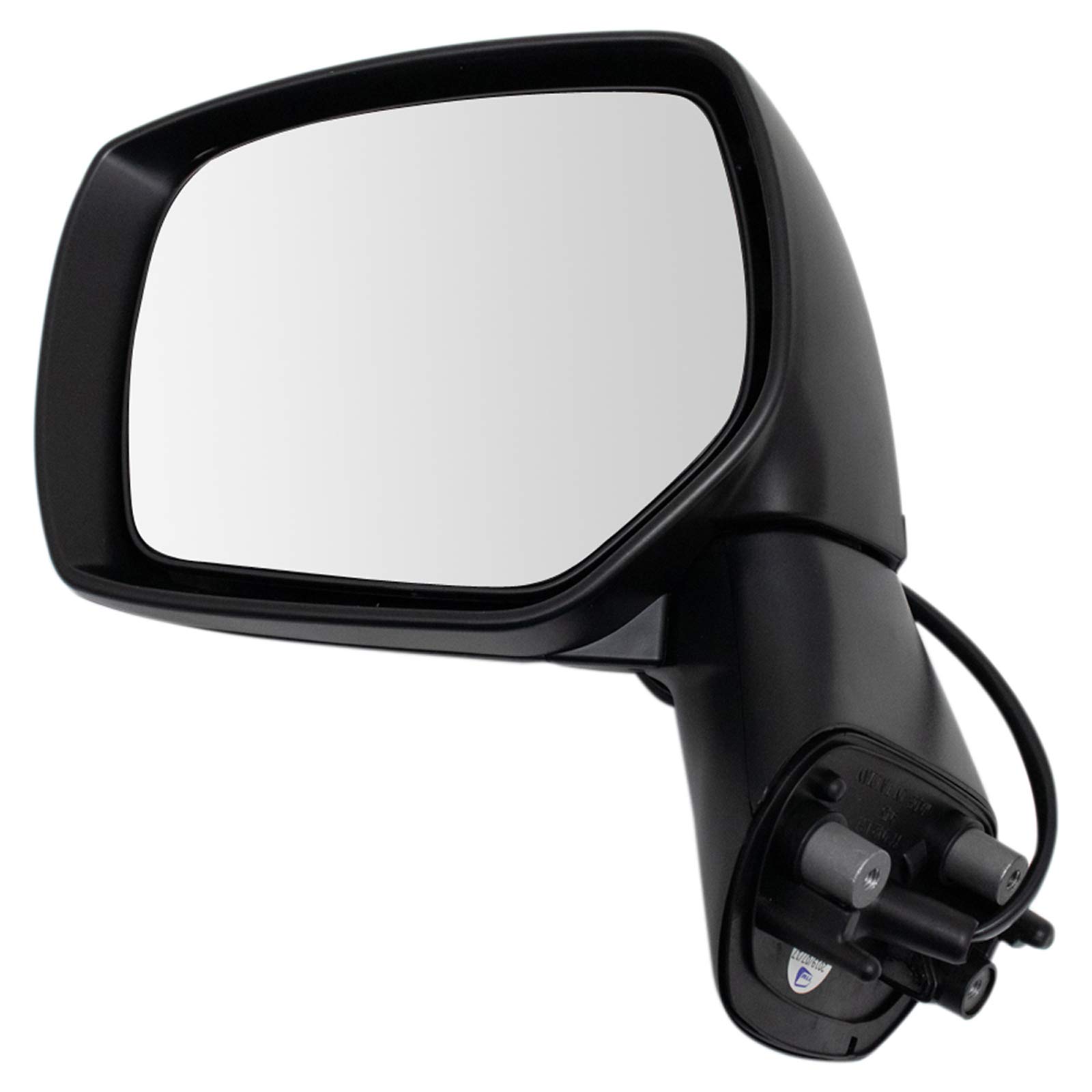 TRQ Driver Side Power Mirror Smooth Black Manual Fold Paint to Match Compatible with 2012 2013 2014 Subaru Impreza SU1320128 Image