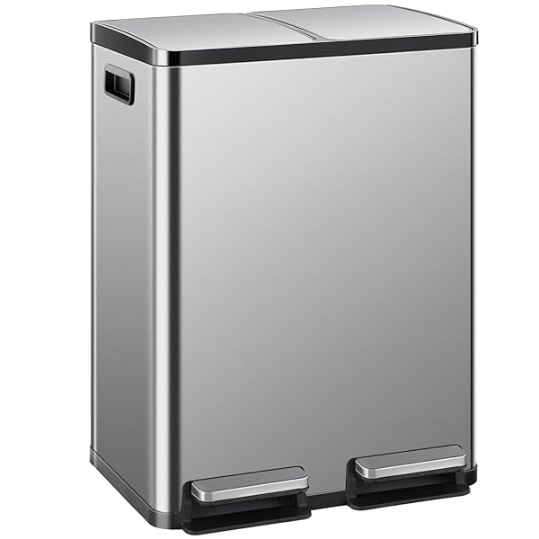 ELEVON KITCHEN TRASH CAN WITH LID, 2 X...