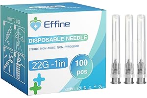 CAREACH 100Packs 22g 1inch, Lab Dispensing Accessories, Measurement, Refilling Inks