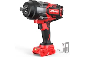 ACROPOW Cordless Impact Wrench Compatible with Milwaukee 18V Battery， 1/2” 1700FT-LBS Brushless High Torque Impact Driver, Auto-Stop Reverse, Variable Speed Heavy Duty Impact Gun(Bare Tool)