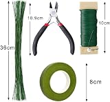 Nuoshen Floral Arrangement Kit with Wire Cutter, Tapes, 26/22 Gauge Floral Wire view 3