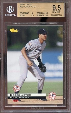 Amazon Com 1994 Classic 60 Derek Jeter Tampa Rookie Yankees Bgs