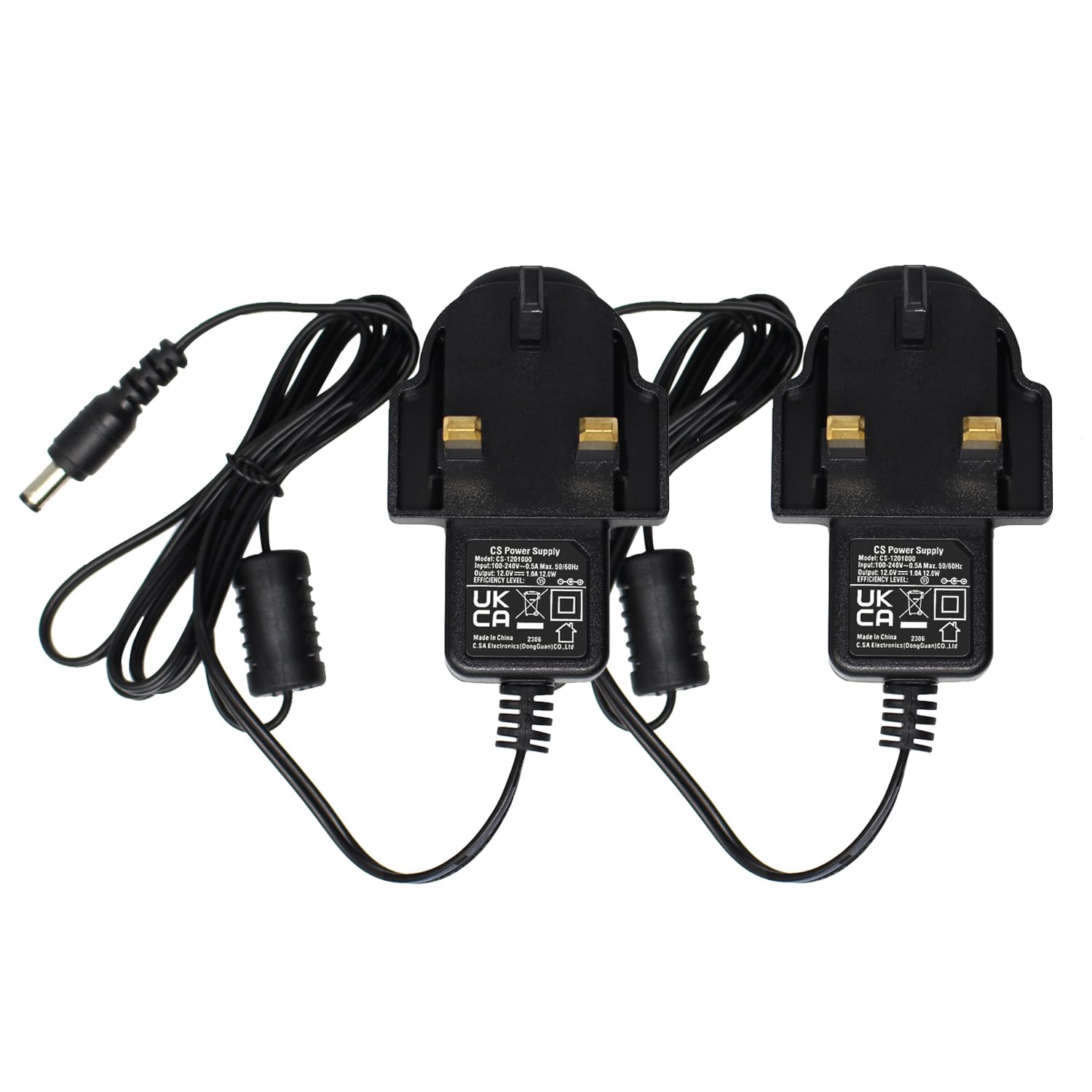 Security-01 2-Pack AC 100-240V to DC 12V 1A Power Adapter Supply 5.5mm x 2.1mm for CCTV Cameras Router Speaker