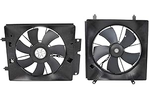 FEKUAR Air Radiator Condenser Cooling Fan Assembly Motor Shroud Compatible with 2002-2006 CR-V CRV A/C 2003-2006 Element A/C # 38611PNA00, 38616P3G003