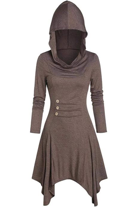 JMSUN Women's Hooded High Low Drop 