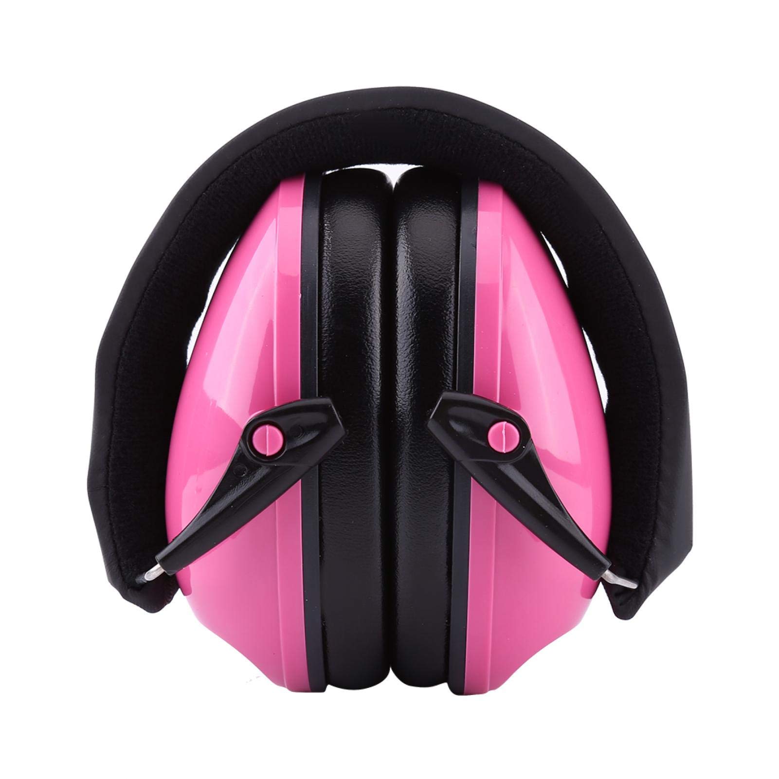 Ear Defenders, Comfortable Wear Portable Foldable Hearing Kid Earmuffs Premium Material for School for Home for Outdoor(pink)