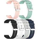 TenCloud 6 Pack Bands Compatible with Amazfit Bip 6 5 Smartwatch Band Silicone