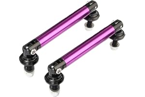 EOHMAK Car Front Bumper Lip Splitter Strut Rod 2PCS Strut Rod Protector Rod Support Bars Adjustable Compatible Auto Bumper Fasteners Lever Kits with Most Vehicles(Purple,75mm/2.95")