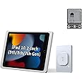 EMONITA Magnetic Wall Mount with Charging Case A7 for iPad (9th / 8th / 7th Generation) 10.2-Inch. PoE and DC up to 18W Quick Charge, Strong Magnets, 360 Rotation