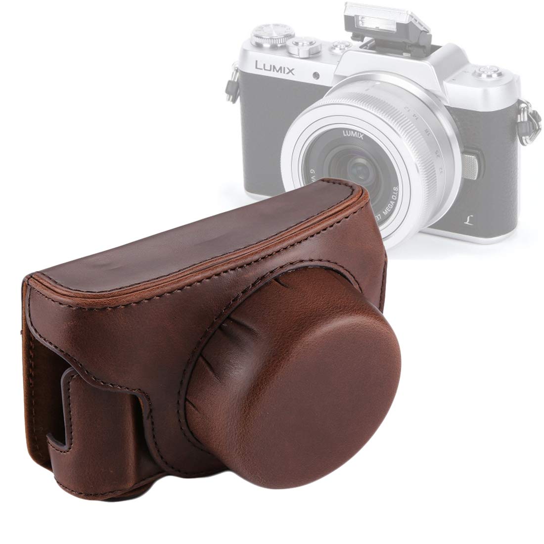 Ychaoya Camera Bag Wuzpx Total Body Camera PU Leather Camera Case Bag with Strap for Panasonic Lumix