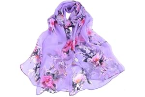 Acotavie Scarfs for Women Lightweight Print Floral Pattern Scarf Fashion Scarves Sunscreen Wraps Shawls