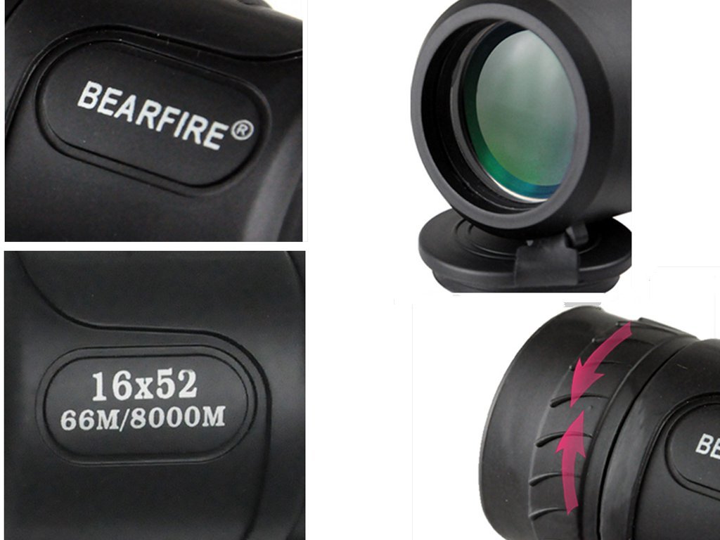 TOMO 16 X 52 Dual Focus High Powered Monocular Telescope with Lens Dust