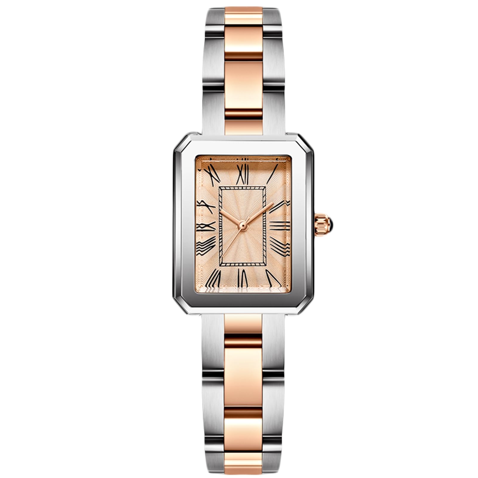 RORIOS Women Watches Analogue Quartz Watch with Stainless Steel Strap Waterproof Retro Square Wristwatch Elegant Watch for Ladies Girls