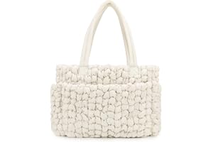 MOMIGO Puffer Tote Diaper Bag for Women, Multifunction Lightweight Fashion Quilted Mommy Tote Bag