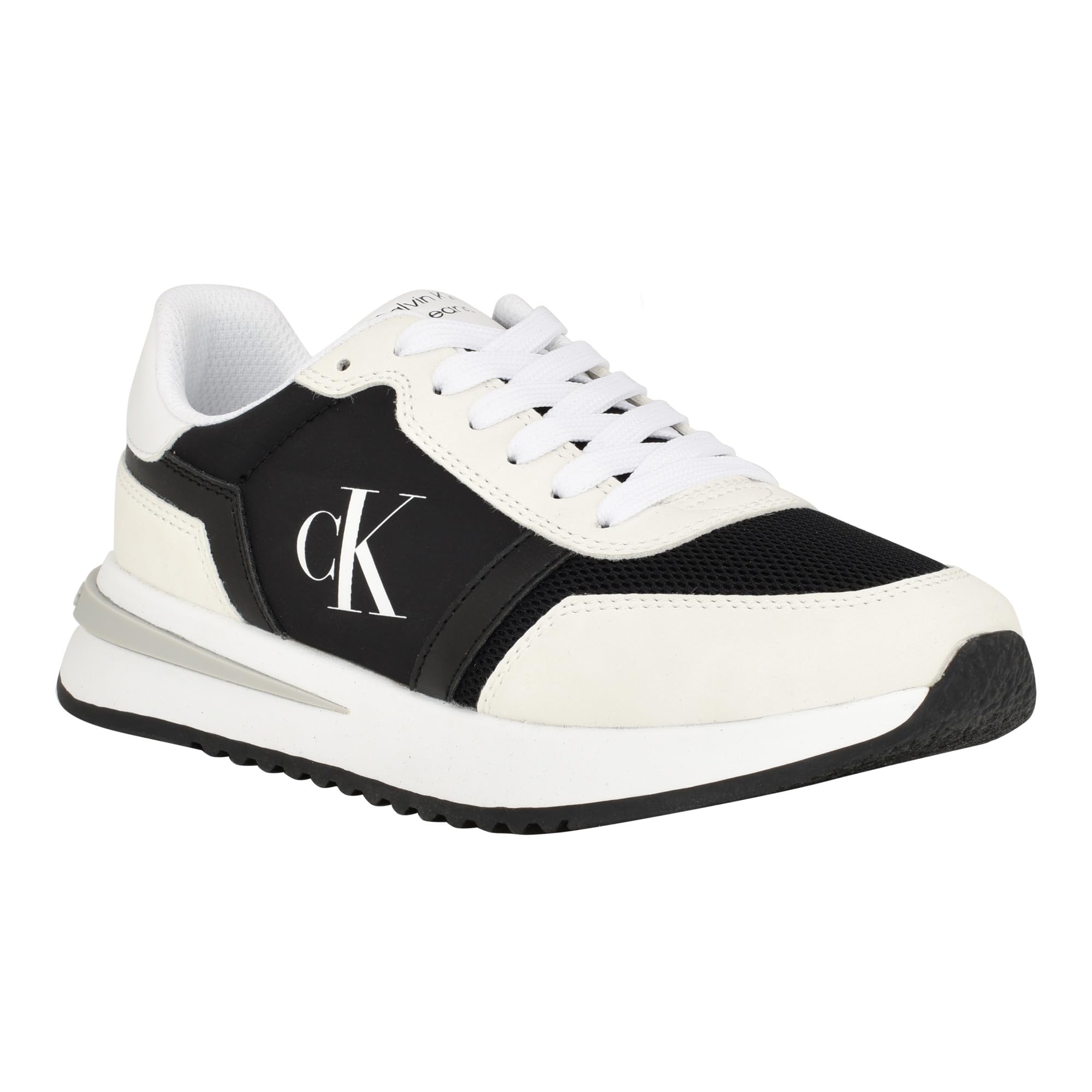 Calvin Klein Women’s Piper Sneaker, White/Black 140, 5.5
