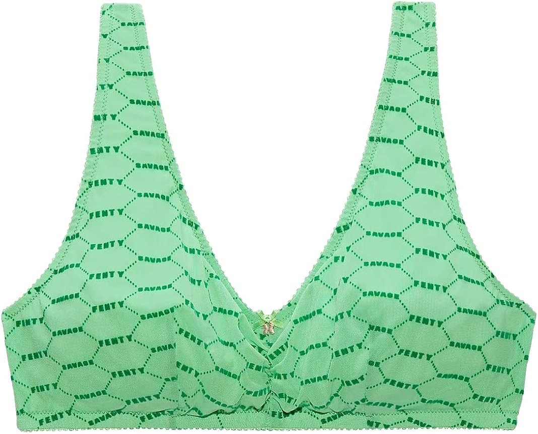 Savage X Fenty Women S Flocked Logo Bralette At Amazon Women S Clothing Store
