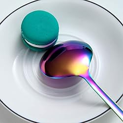 Rainbow Soup Spoon of 4, Berglander 7.5" Stainless