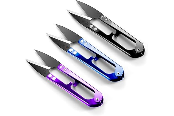 Thread Snips Ciseaux Couture 4.9 Inches, 3 PCS Small Bonsai Pruning Shears for Flower Bud Leaf Trimmer Plant Garden Shears, E