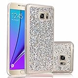 Galaxy Note 5 Case, Note 5 Glitter Case, DAMONDY 3D Cute Bling Premium Glitter Ultra Clear Soft TPU Case Hybrid Slim Cover for Samsung Galaxy Note 5 ONLY -sliver