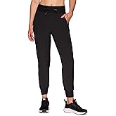 Avalanche Women's Hybrid Jogger Pant, Lightweight Woven/Knit Joggers for Hiking, Outdoors, Quick Dry Woven Pants with Pocket